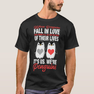 Pinguïns Falling In Love Pinguïn Pinguïn Paar T-shirt