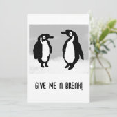 pinguïns feestdagenkaart (Staand voorkant)