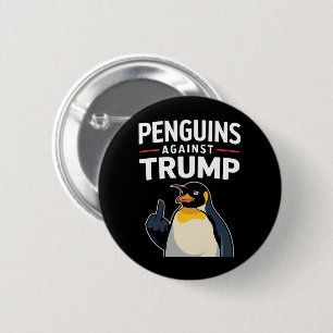 Pinguïns Flippers Omhoog Verzets Pinguïns Tegen Tr Ronde Button 5,7 Cm
