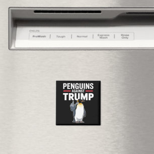 Pinguïns Flippers Omhoog Verzetten Pinguïns Tegen Magneet