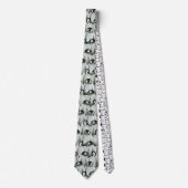 Pinguïns - Fun Black en White Pattern Stropdas (Voorkant)
