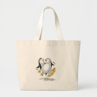 pinguïns glijden grote tote bag