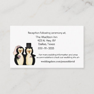 Pinguïns Huurkaarten Informatiekaartje