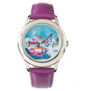 pinguïns in Antarctica Horloge