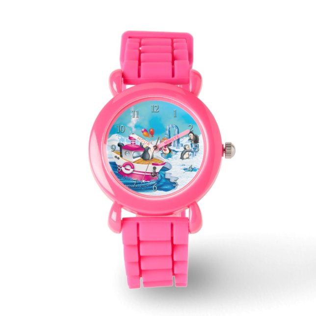 pinguïns in Antarctica Horloge (Voorkant)