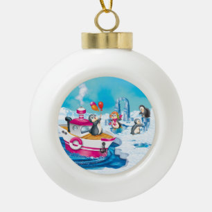pinguïns in Antarctica Keramische Bal Ornament