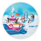 pinguïns in Antarctica Keramische Knop (Voorkant)