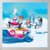 pinguïns in Antarctica Poster (Voorkant)