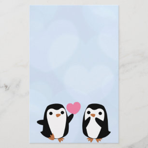 Pinguïns in de liefde briefpapier