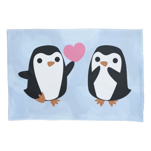 Pinguïns in de liefde kussensloop (Voorkant)