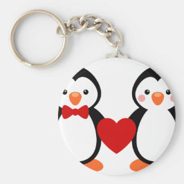 Pinguïns in de liefde sleutelhanger