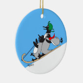 Pinguïns Keramisch Ornament (Rechts)