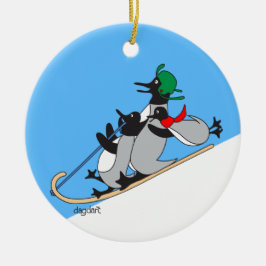 Pinguïns Keramisch Ornament