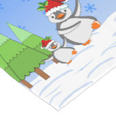 Pinguïns Kerstmis Korte Tafelloper (Hoek)