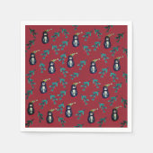 Pinguïns Kerstmis Servet (Voorkant)