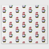 Pinguïns kerstpapier cadeaupapier (Vlak)