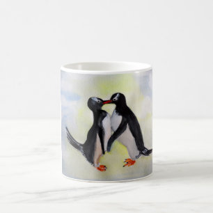 Pinguïns Kussen  Aquarel Tekening  Mok