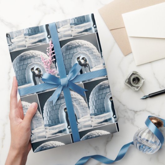 Pinguïns langzaam dansen cadeaupapier (Geschenken)