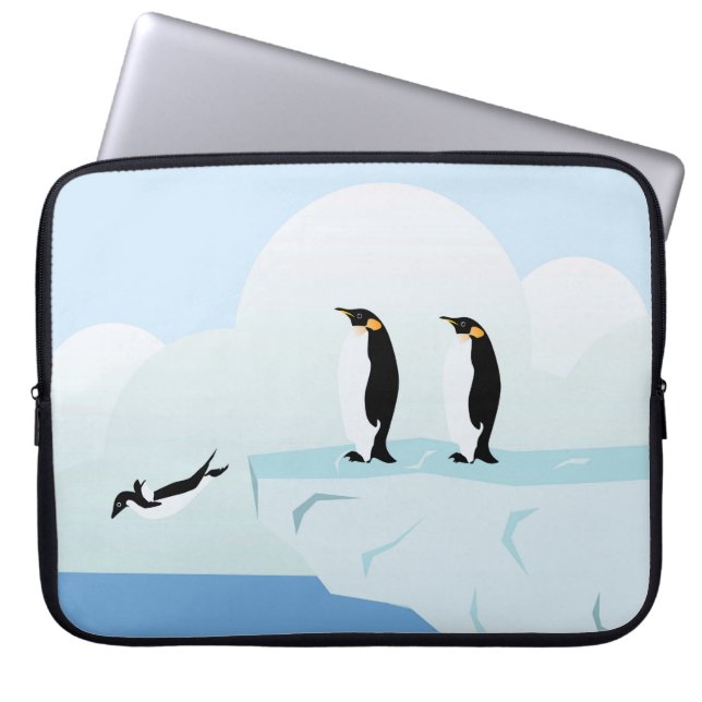 pinguïns laptop sleeve (Voorkant)