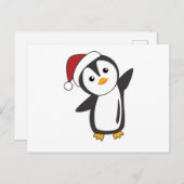 Pinguïns met kerstwinterpinguïns briefkaart (Voorkant / Achterkant)