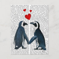 pinguïns met liefdesharten
