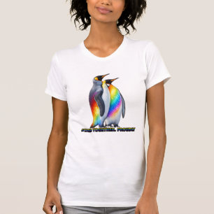 Pinguïns met trots staan samen t-shirt
