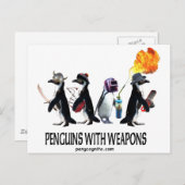pinguïns met wapens briefkaart (Voorkant / Achterkant)
