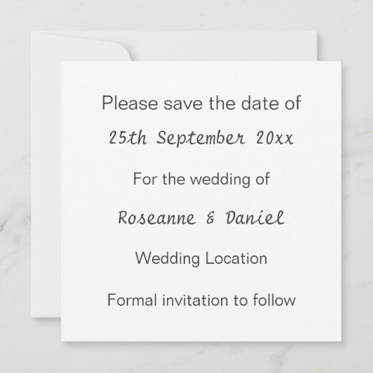 Pinguïns ontwerp Bewaar de datum bruiloft uitnodig Save The Date (Achterkant)