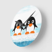 pinguïns op de klok van iceburg (Hoek)