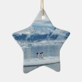 Pinguïns op een ijsberg keramisch ornament (Rechts)