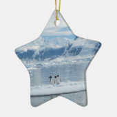 Pinguïns op een ijsberg keramisch ornament (Links)