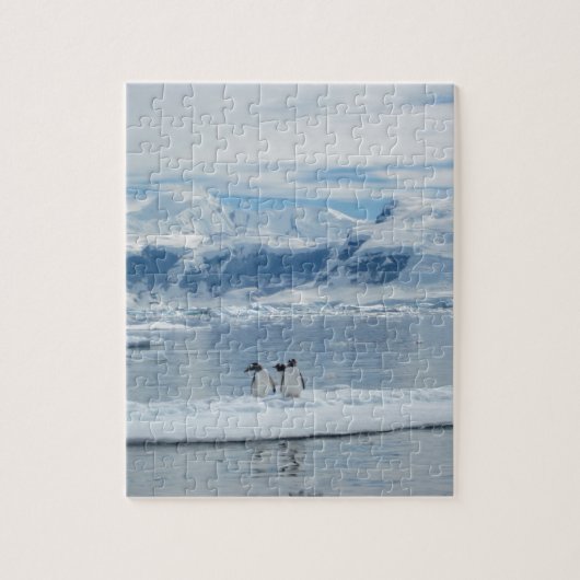 Pinguïns op een ijsberg legpuzzel (Verticaal)