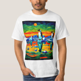 Pinguïns op ijsschotsen t-shirt