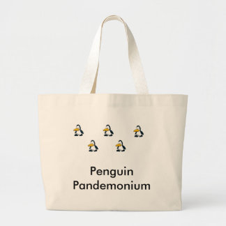 Pinguïns, overal grote tote bag