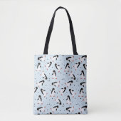 Pinguïns overal print Canvas tas (Voorkant)