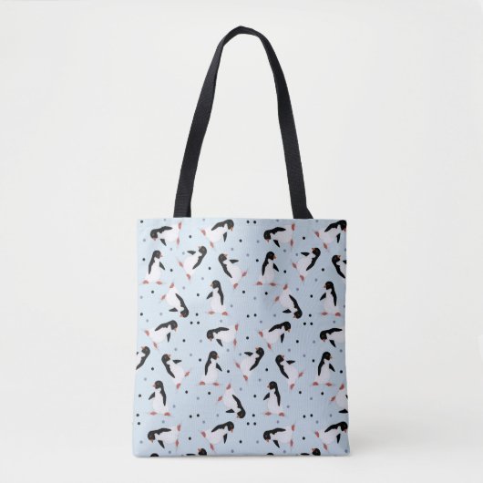 Pinguïns overal print Canvas tas (Voorkant)