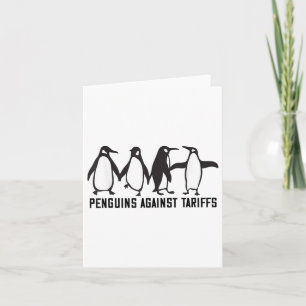  pinguïns protesteren tegen grappige pinguïns kaart