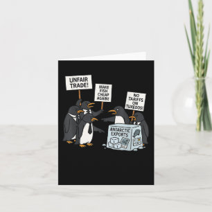 Pinguïns protesteren tegen tarieven Funny Penguin Kaart