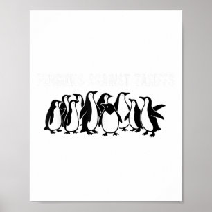 Pinguïns protesteren tegen tarieven Funny Penguin Poster