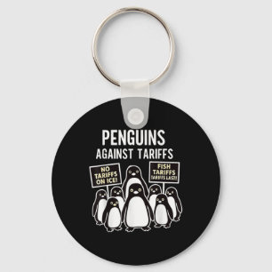 Pinguïns protesteren tegen tarieven Funny Penguins Sleutelhanger