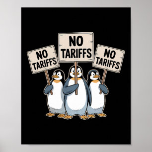 Pinguïns protesteren tegen Trump-tarief Funny Peng Poster