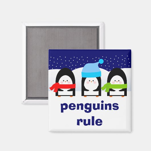 Pinguïns regel magneet (Voorkant / Achterkant)
