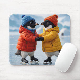 Pinguïns schaatsen muismat