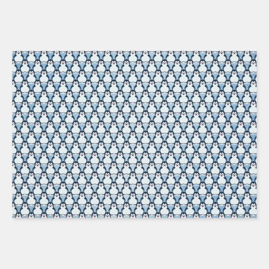 Pinguïns Snowy Design Wrapping Paper Set (Voorkant 3)