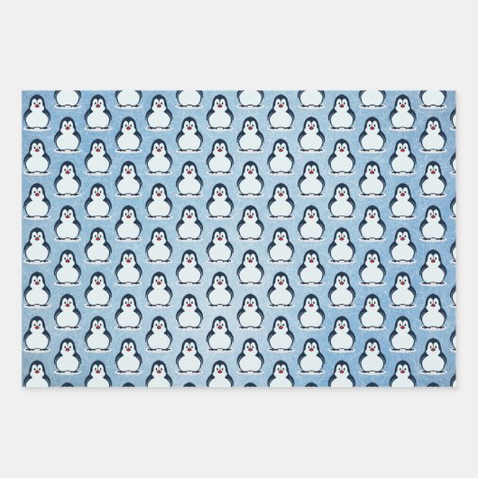 Pinguïns Snowy Design Wrapping Paper Set (Voorkant 2)