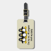 Pinguïns stelen mijn gezondheid bagagelabel (Voorkant verticaal)
