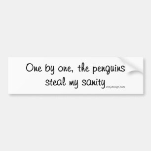 Pinguïns stelen mijn gezondheid bumpersticker