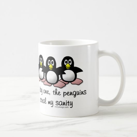 Pinguïns stelen mijn gezondheid koffiemok (Rechts)