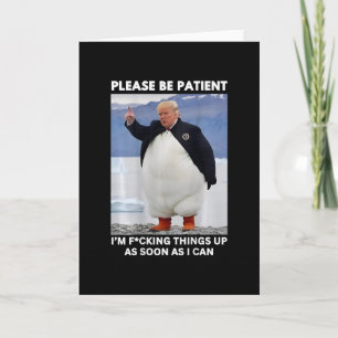 Pinguïns Tegen Tarieven Anti-trump Protest Hands Kaart