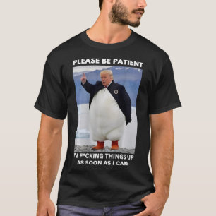 Pinguïns tegen tarieven Anti-Trump protesteren han T-shirt